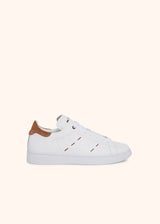Kiton white/earth shoes for man, in calfskin
