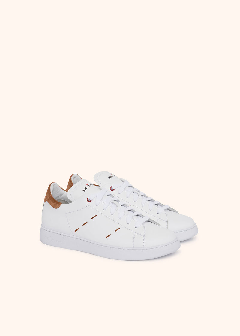 Kiton white/earth shoes for man, in calfskin 2
