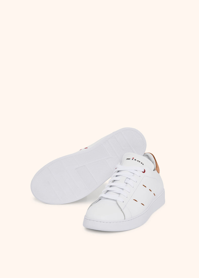 Kiton white/earth shoes for man, in calfskin 3