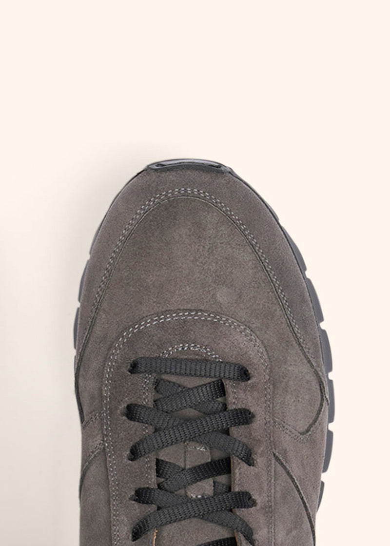 Kiton anthracite grey shoes for man, in calfskin 4