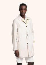 Kiton yellow coat for man, in linen 3